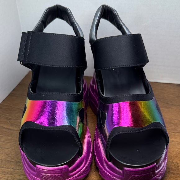Anthony Wang Bluebery D2 Watch Me Glow Platform Sandals Funky Shoes, Womens 8.5 - Picture 2 of 13
